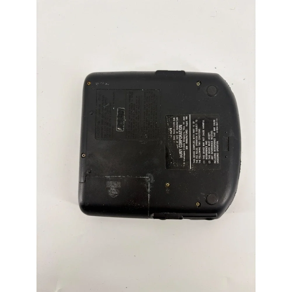 Sony Discman D-131 Portable CD‎ Player Black Mega Bass AVLS Vintage 1994 Parts